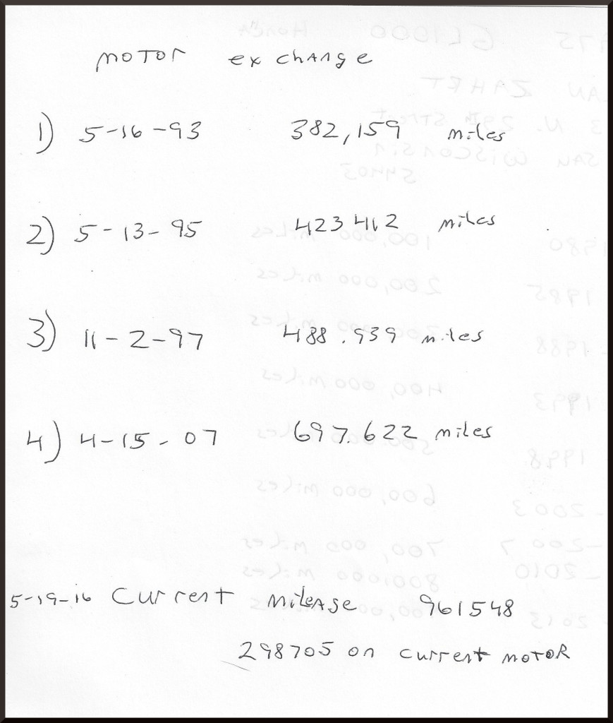 motor exchange date miles